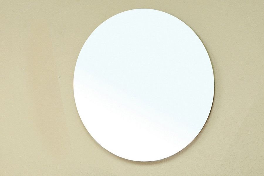 Bellaterra Home 203106 M Beveled Edge Round Frameless Bath Mirror With Round Frameless Bathroom Wall Mirrors (View 10 of 15)