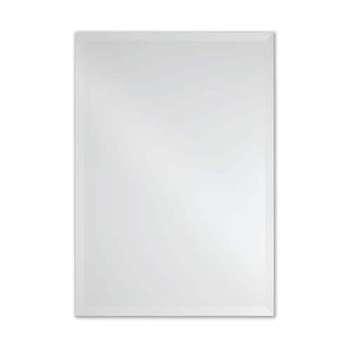 Better Bevel 20 In Clear Rectangular Frameless Bathroom Mirror In The Pertaining To Double Crown Frameless Beveled Wall Mirrors (View 14 of 15)