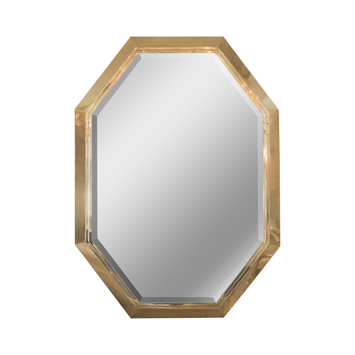 Beveled Mirror With Octagonal Brass Surround | Wall | John Salibello Regarding Octagon Wall Mirrors (View 3 of 15)
