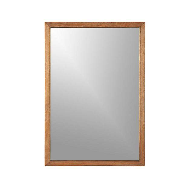 Blake Grey Wash Rectangular Wall Mirror | Crate And Barrel Inside Gray Washed Wood Wall Mirrors (View 11 of 15)