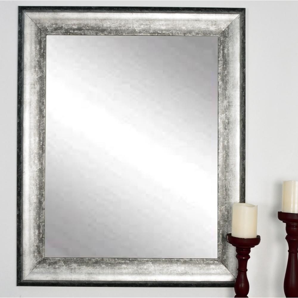 Brandtworks Kingston Silver Decorative Framed Wall Mirror Av39Med – The With Silver Asymmetrical Wall Mirrors (View 6 of 15)