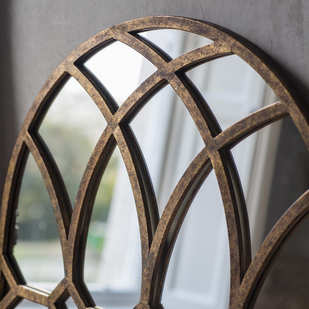 Bronze Gothic Arched Window Wall Mirror | Primrose & Plum Intended For Bronze Arch Top Wall Mirrors (View 15 of 15)