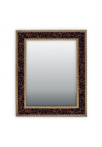 Buy 30"X24" Mahogany Brown Crackled Glass Mosaic Mirror Online Intended For Mahogany Accent Wall Mirrors (View 7 of 15)