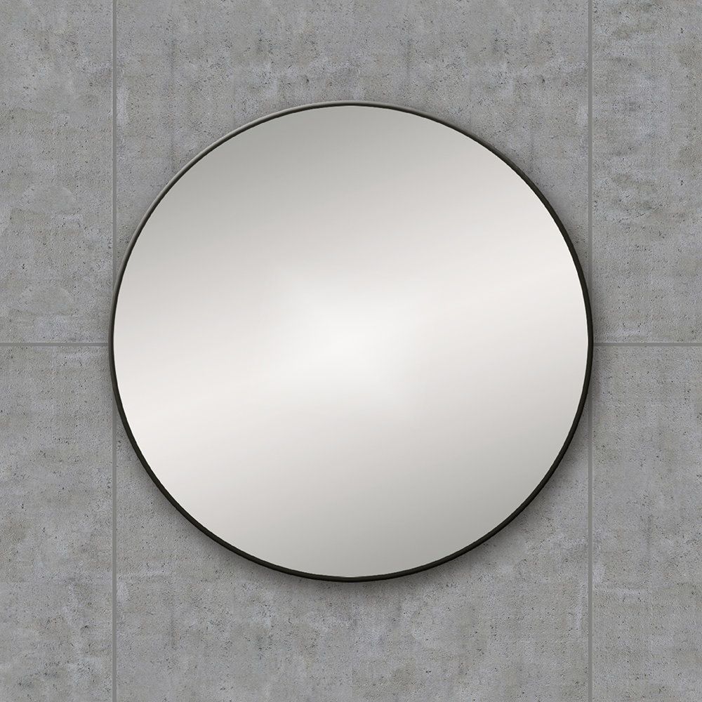 Buy Bathroom Origins Round Framed Mirror – 60Cm – Black | Amara In Midnight Black Round Wall Mirrors (View 10 of 15)