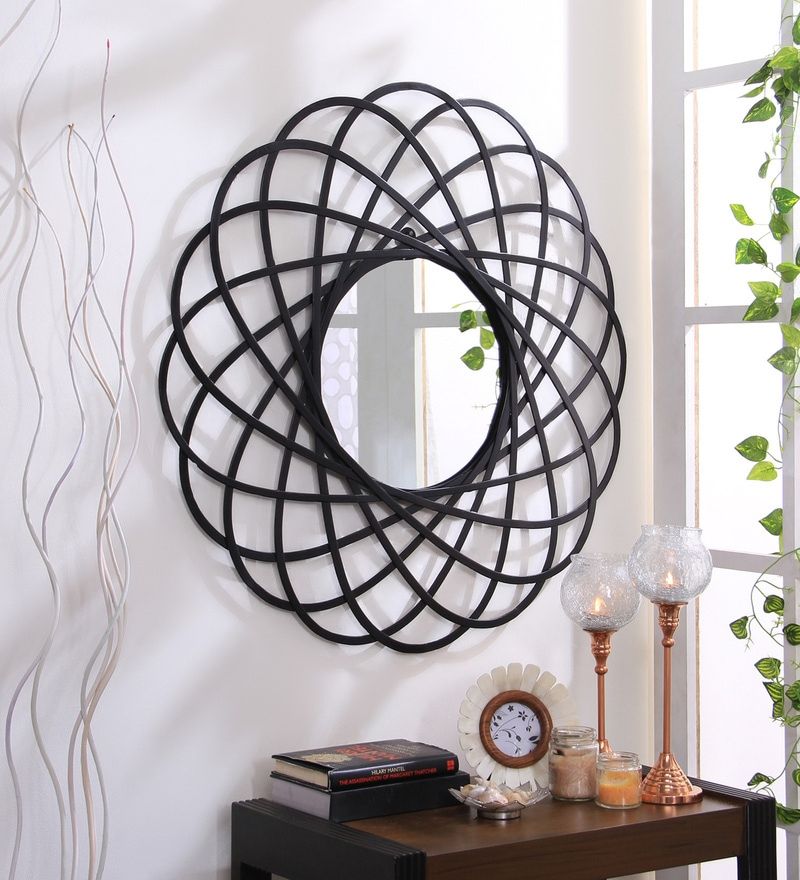 Buy Metal Wall Mirror In Black Colorhosley Online – Round Mirrors Regarding Black Wall Mirrors (View 14 of 15)
