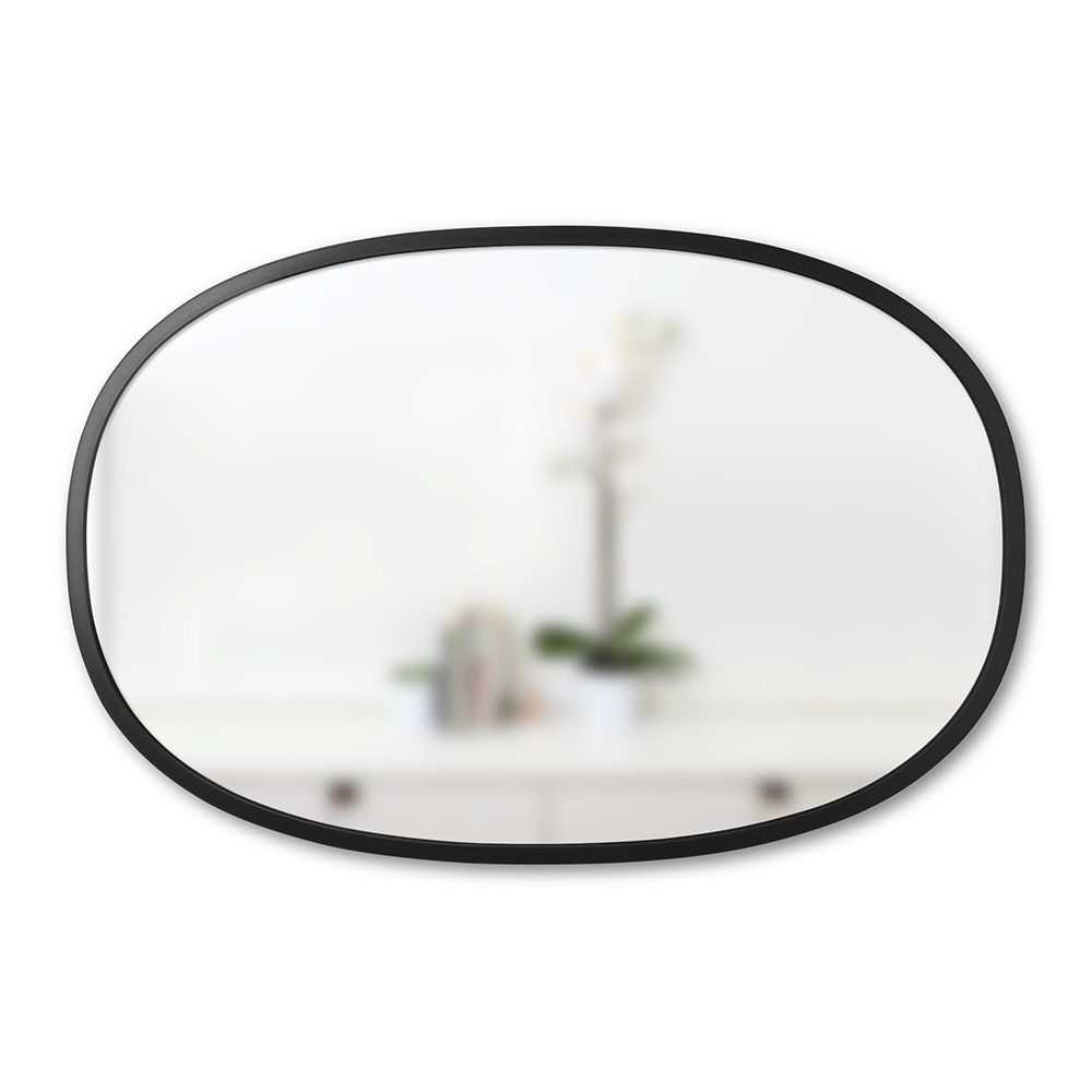 Buy Umbra Hub Oval Mirror – Black | Amara In Black Oval Cut Wall Mirrors (View 9 of 15)