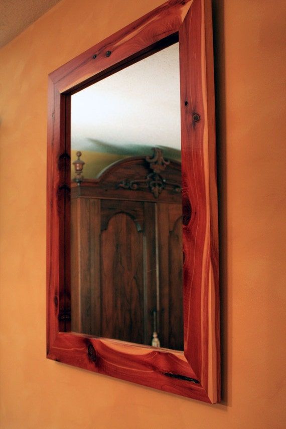Cedar Framed Mirror. Solid Wood Framed Mirror. Natural Mirror (View 15 of 15)