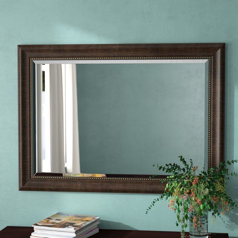 Charlton Home Vassallo Beaded Bronze Beveled Wall Mirror & Reviews For Bronze Beaded Oval Cut Mirrors (View 13 of 15)
