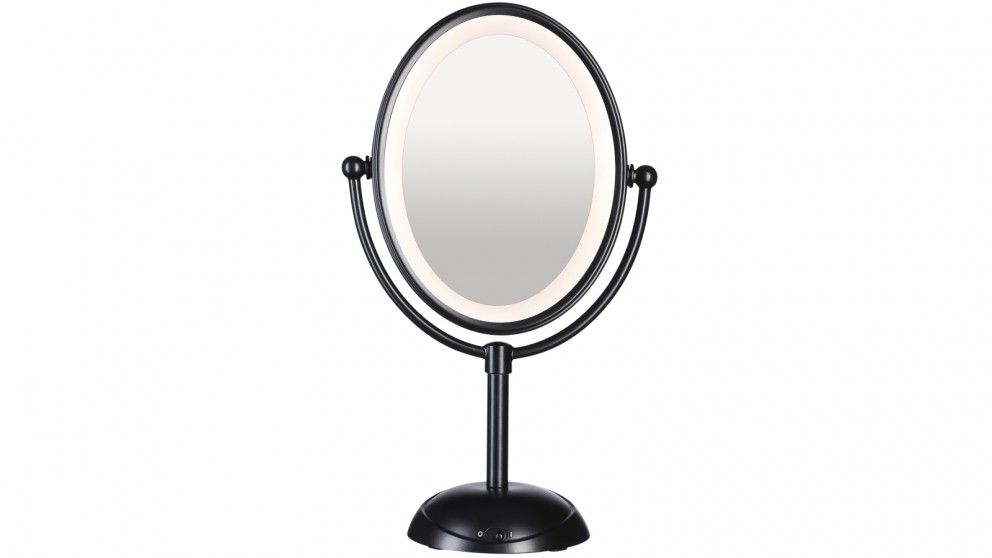 Cheap Conair Reflections Led Lighted Mirror – Matte Black | Harvey Throughout Matte Black Led Wall Mirrors (View 4 of 15)