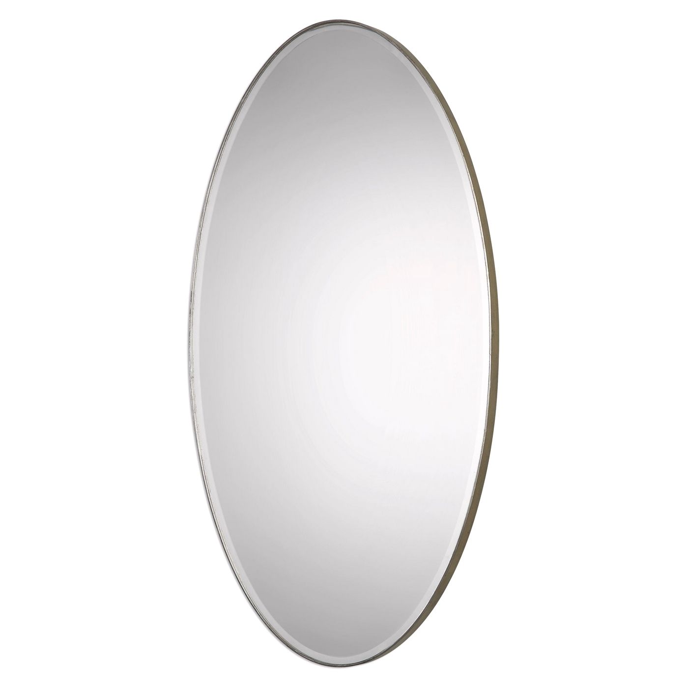 Chic Petra Large Oval Wall Mirror With Iron Frame In Silver Leaf Finish In Iron Frame Handcrafted Wall Mirrors (View 14 of 15)