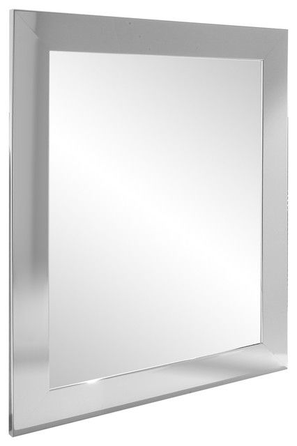 Chrome Square Or Diamond Framed Vanity Wall Mirror 32''X 32 For Square Modern Wall Mirrors (View 1 of 15)