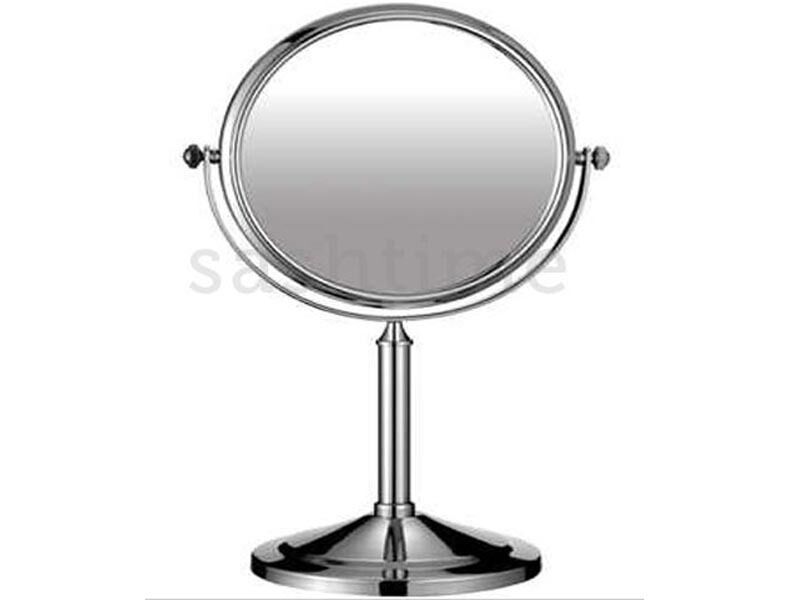 Chrome Swivel Shaving Vanity Magnifying Free Standing Bathroom 2 Sided Throughout Single Sided Chrome Makeup Stand Mirrors (View 5 of 15)