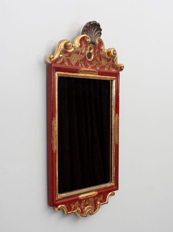 Classic Red Wall Mirror 1940S – Oldenbeuving Vintage Design Intended For Red Wall Mirrors (View 5 of 15)