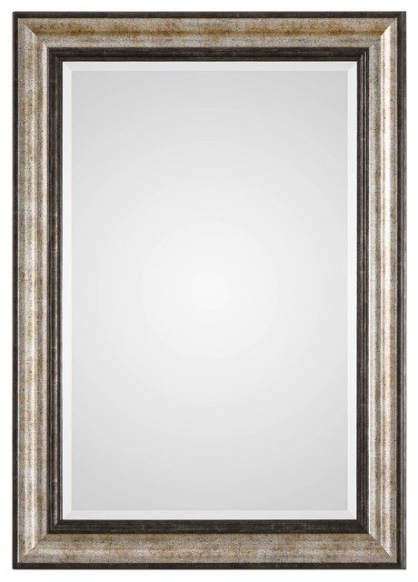 Classic Vintage Style Silver Bronze Wall Mirror Two Tone Vanity Curved In Two Tone Bronze Octagonal Wall Mirrors (View 12 of 15)