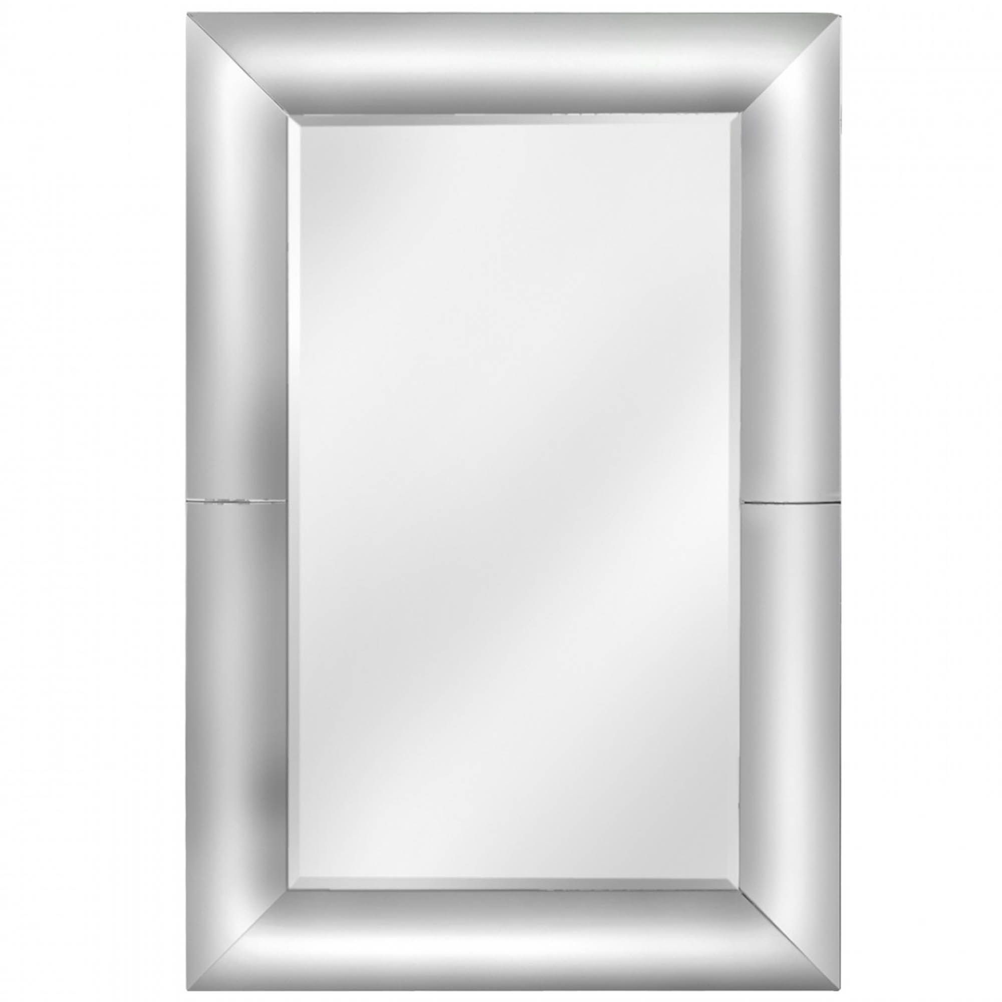 Clear Rectangular Rounded Wall Mirror | Homesdirect365 Throughout Rounded Edge Rectangular Wall Mirrors (View 15 of 15)