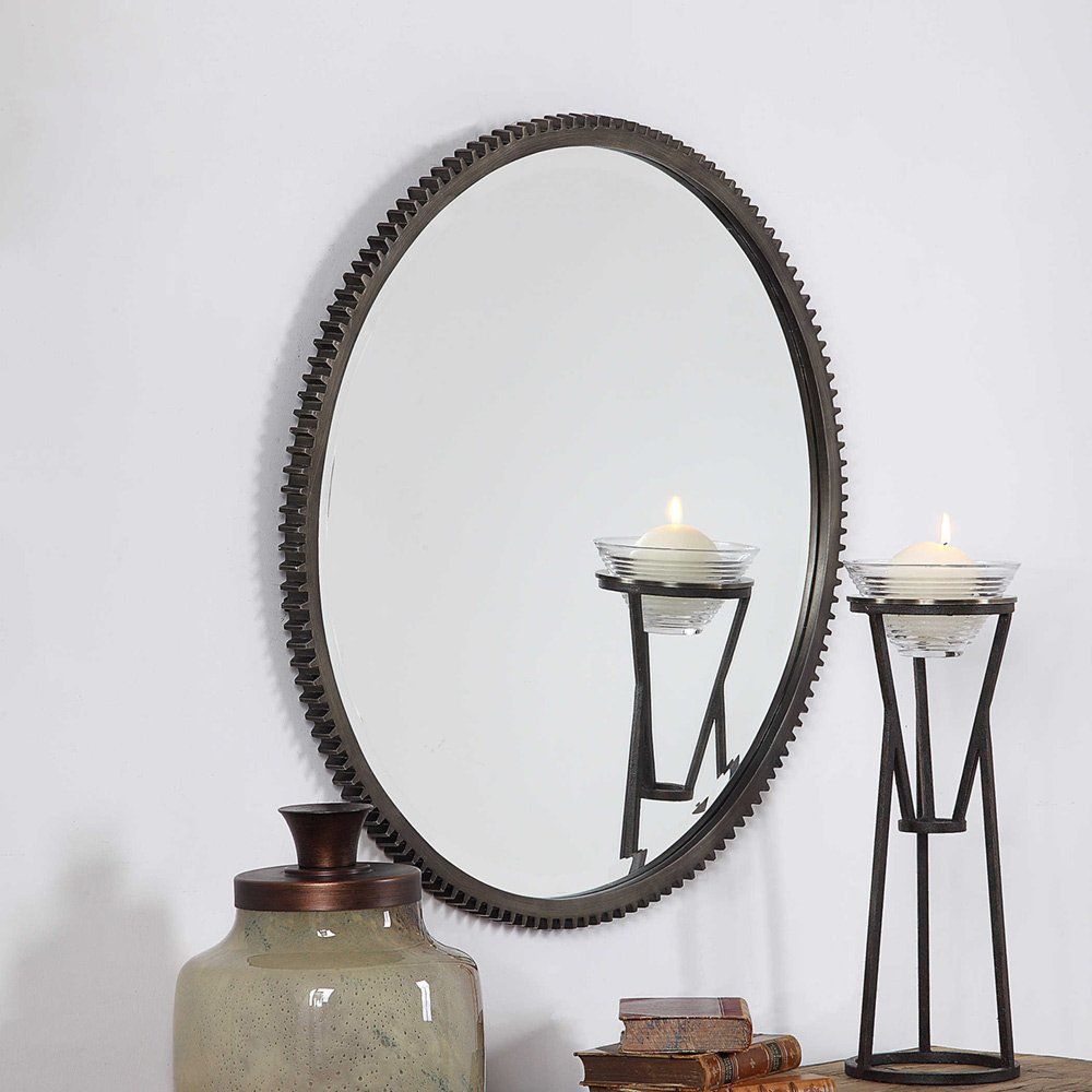 Contemporary Werner Round Mirroruttermost 76Cm | Luxe Mirrors In Gold Modern Luxe Wall Mirrors (View 3 of 15)