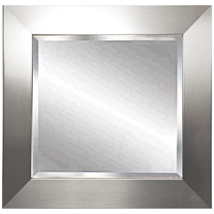 Corden Stainless Silver 35 1/2" Square Beveled Wall Mirror – #5W204 Inside Square Frameless Beveled Vanity Wall Mirrors (View 1 of 15)