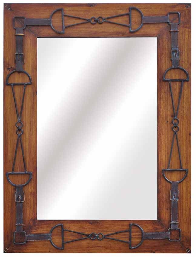 Country Western Buckle Designed Frame Fir Wood Mirror Crestview Intended For Western Wall Mirrors (View 10 of 15)