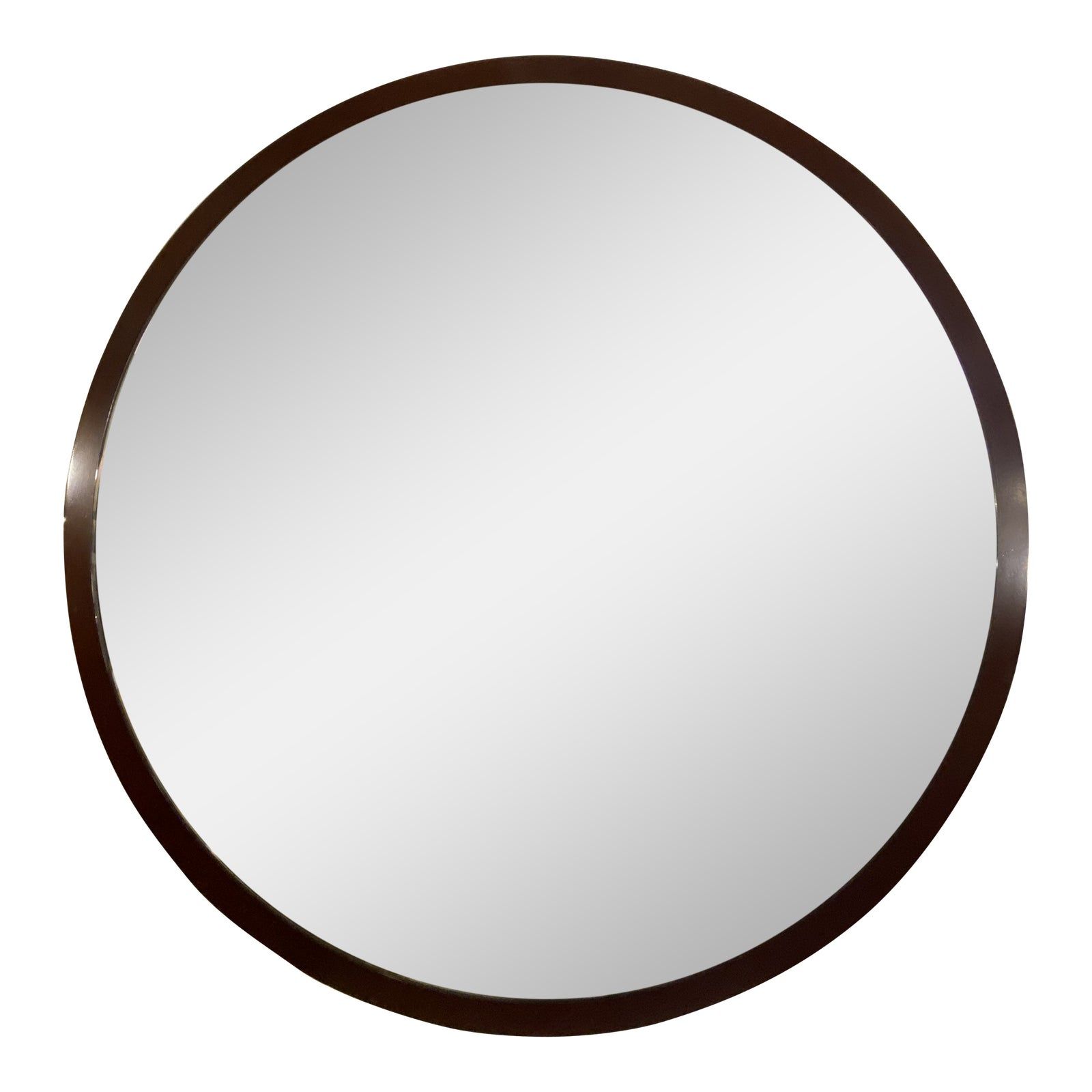 Crate & Barrel Contemporary Round Wood Wall Mirror | Design Plus Gallery Throughout Round Modern Wall Mirrors (View 10 of 15)