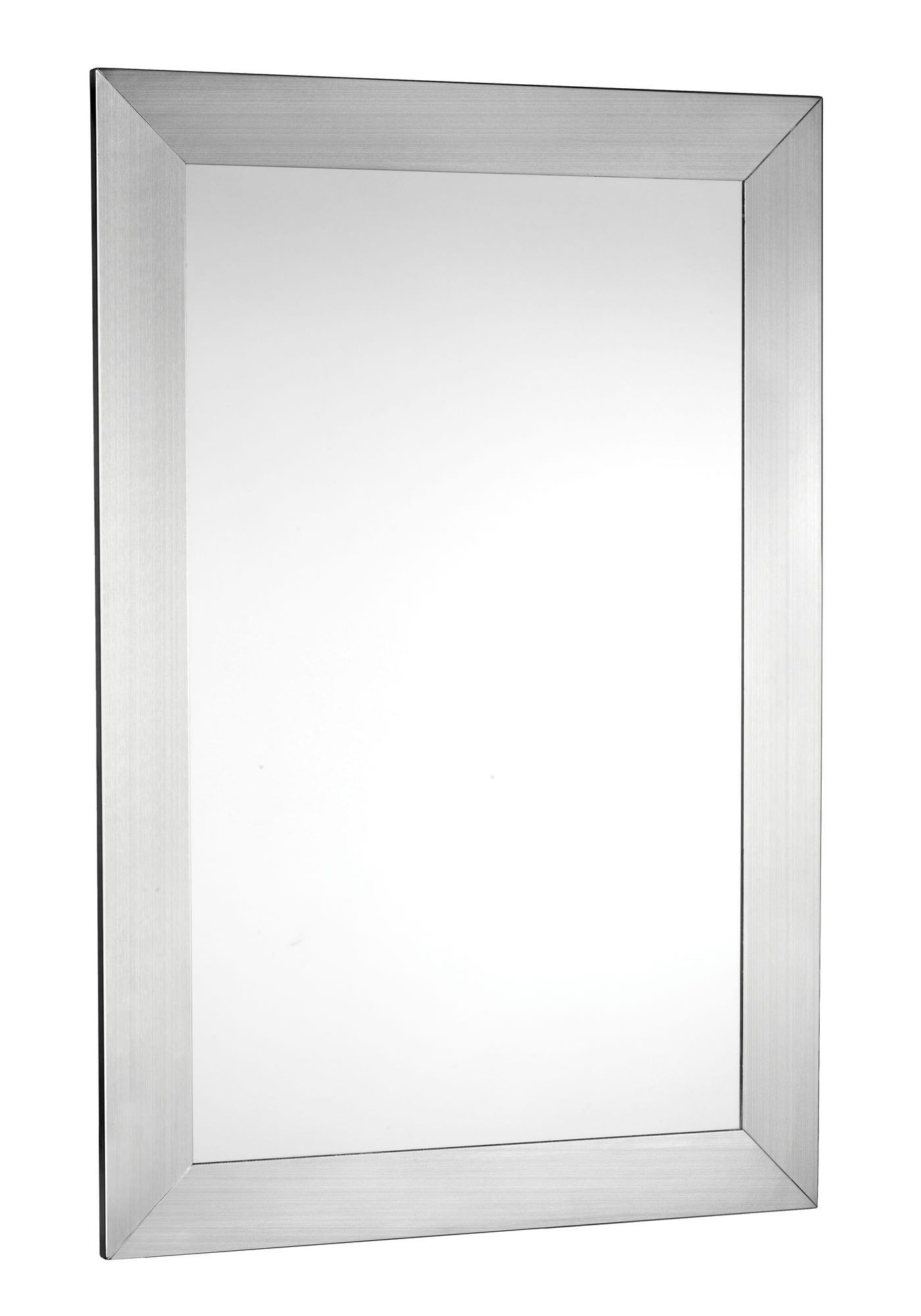 Croydex Parkgate Mirror With Brushed Stainless Steel Frame | Mm701605 Intended For Drake Brushed Steel Wall Mirrors (View 6 of 15)