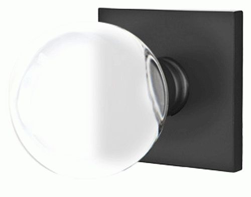 Crystal Bristol Door Knob Set With Square Rosette (Matte Black Finish) Throughout Matte Black Square Wall Mirrors (View 14 of 15)
