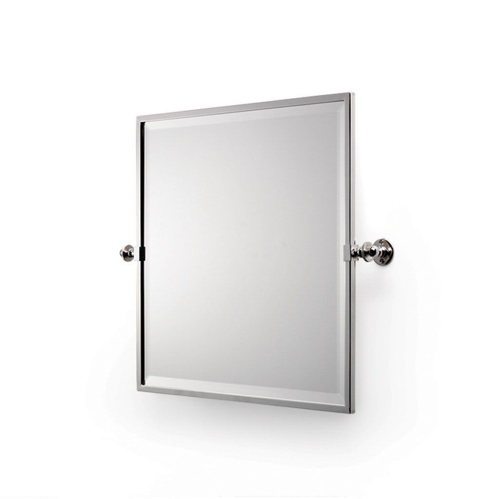 Crystal Wall Mounted Square Tilting Mirror Contemporary, Metal, Mirror Regarding Square Modern Wall Mirrors (View 5 of 15)