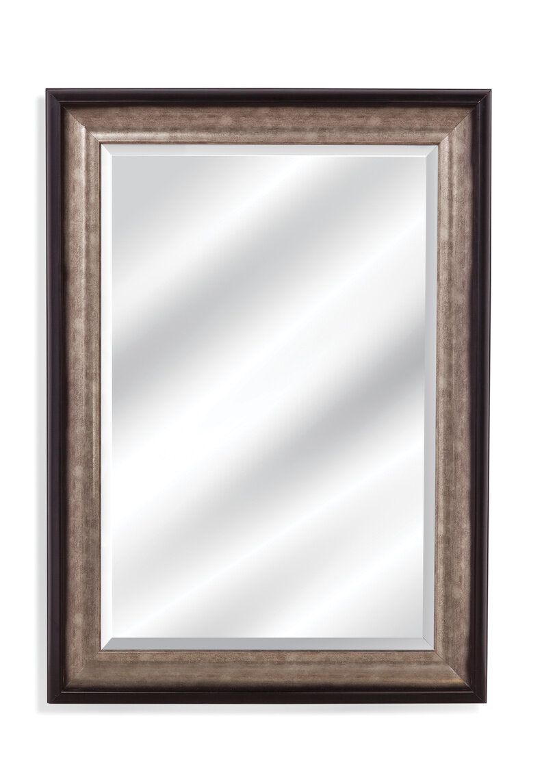 Darby Home Co Rectangle Black And Silver Wood Wall Mirror | Ebay With Regard To Black Wood Wall Mirrors (View 11 of 15)