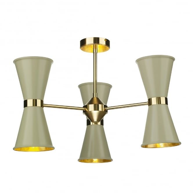 David Hunt Lighting Hyd062 Hyde 6 Light Ceiling Multi Arm Pendant In Within Ceiling Hung Polished Brass Mirrors (View 11 of 15)
