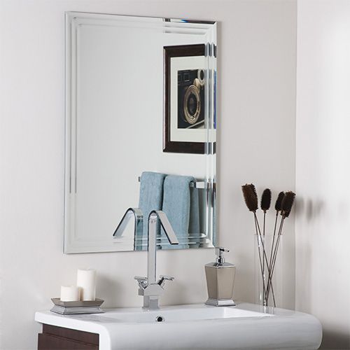 Decor Wonderland Frameless Tri Bevel Wall Mirror | Bellacor | Mirror Intended For Double Crown Frameless Beveled Wall Mirrors (View 7 of 15)