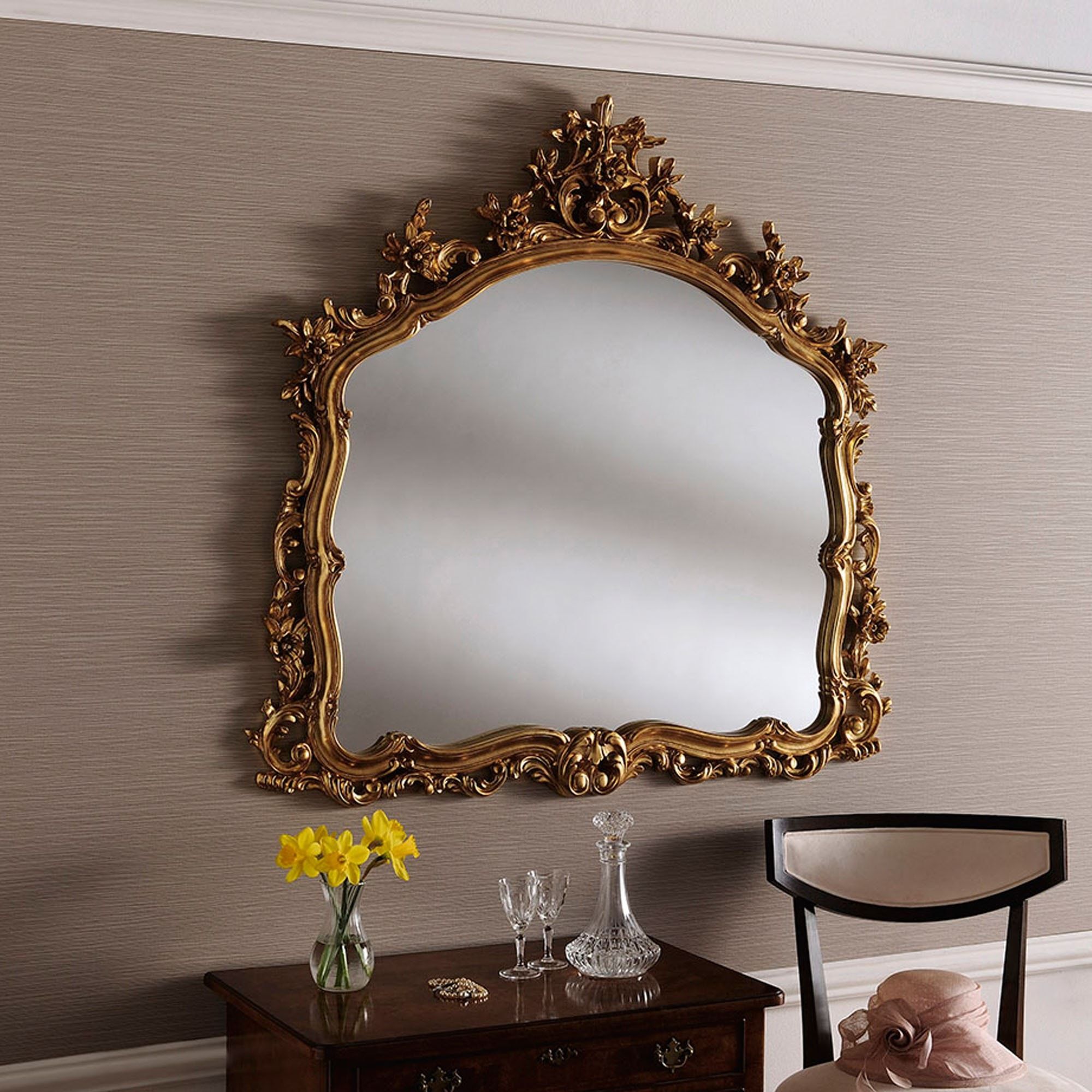 Decorative Gold Ornate Wall Mirror | Decorative Gold Mirror With Regard To Gold Decorative Wall Mirrors (Photo 9 of 15)