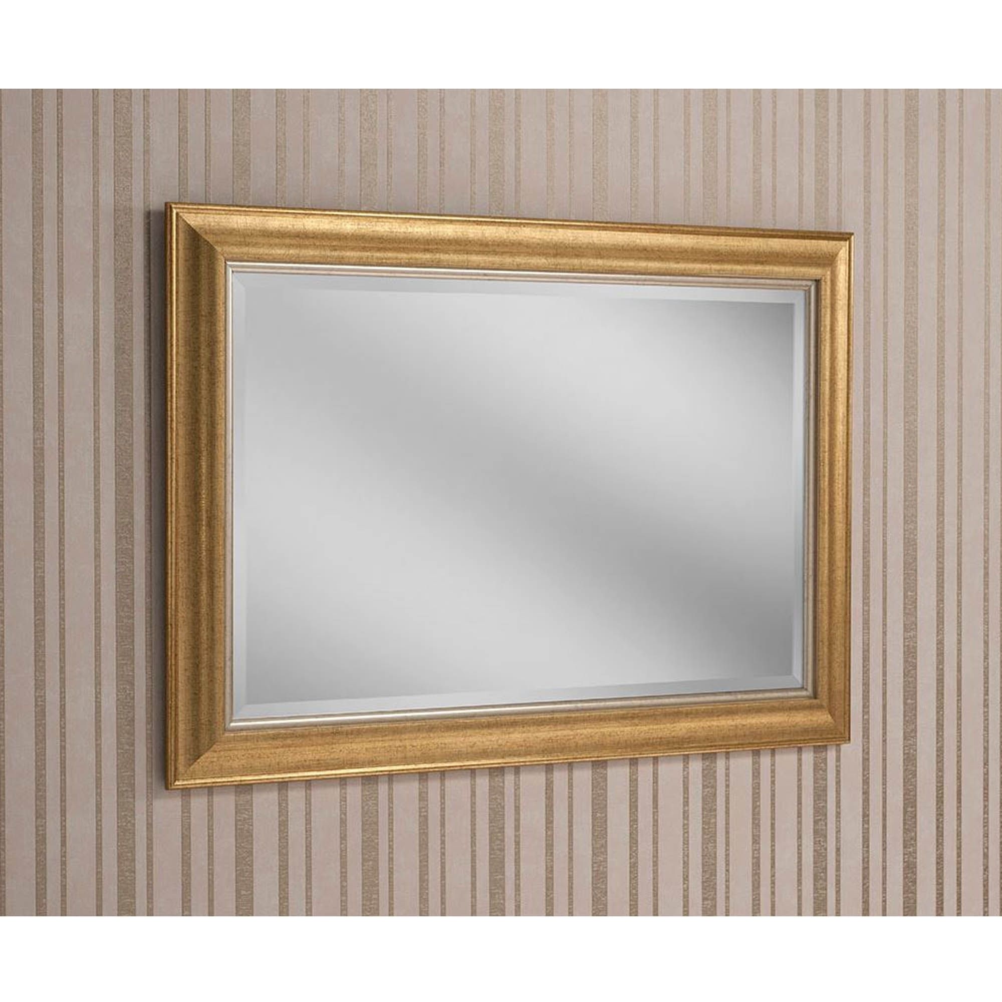 Decorative Gold Rectangular Wall Mirror | Homesdirect365 With Regard To Dark Gold Rectangular Wall Mirrors (View 6 of 15)