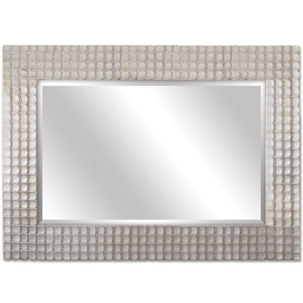 Decorative Silver 60 Inch Framed Mirror – 17485821 – Overstock With Silver Decorative Wall Mirrors (View 1 of 15)