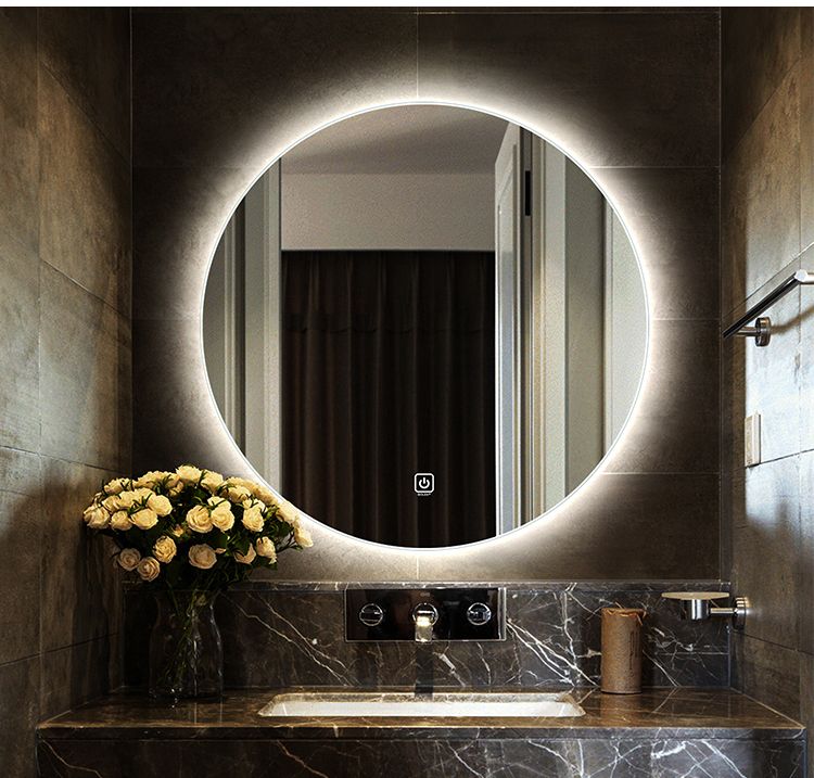 Defogging Backlit Round Led Bathroom Mirror Frameless Led Vanity Inside Back Lit Oval Led Wall Mirrors (View 5 of 15)