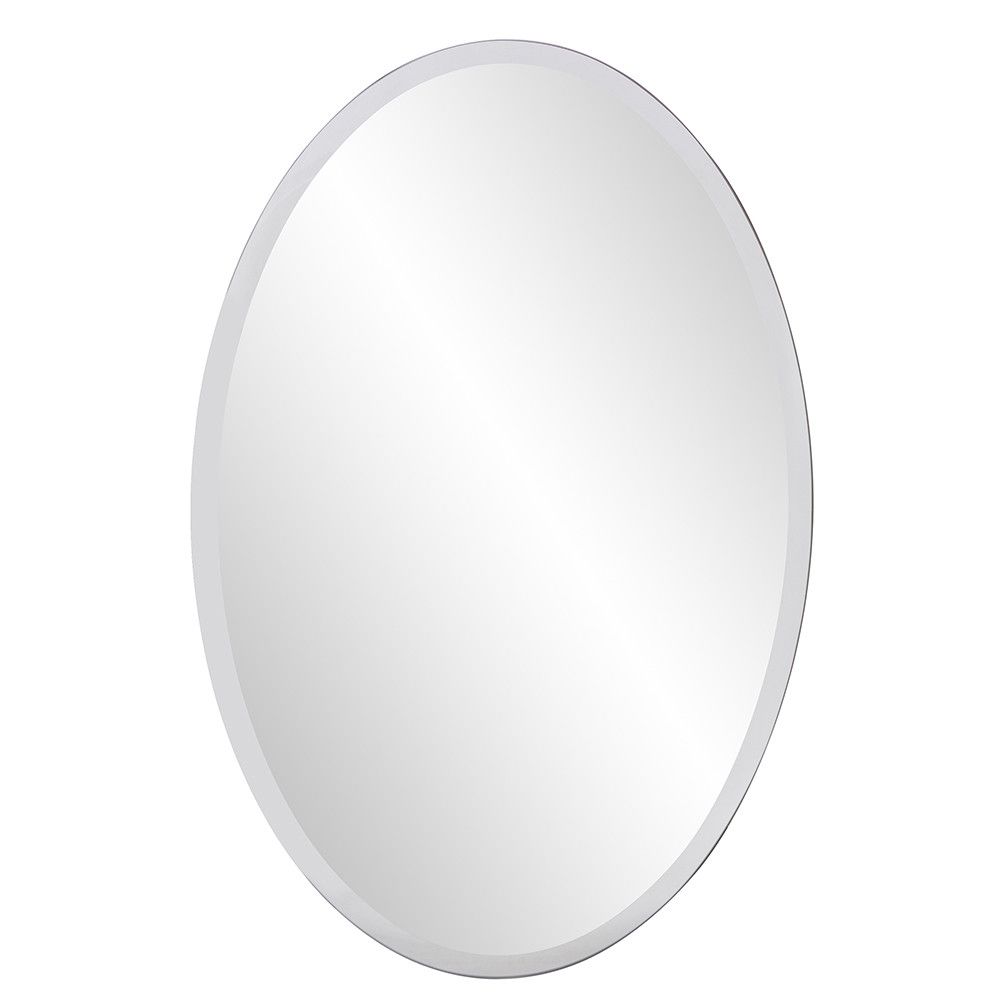 Delacora He 36002 Oval 36" X 24" Oval Beveled Frameless Contemporary Intended For Oval Beveled Wall Mirrors (View 6 of 15)