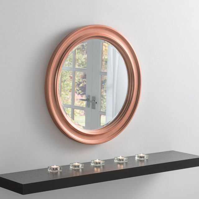 Denver Round Silver Circular Framed Mirror With Regard To Silver Leaf Round Wall Mirrors (View 9 of 15)