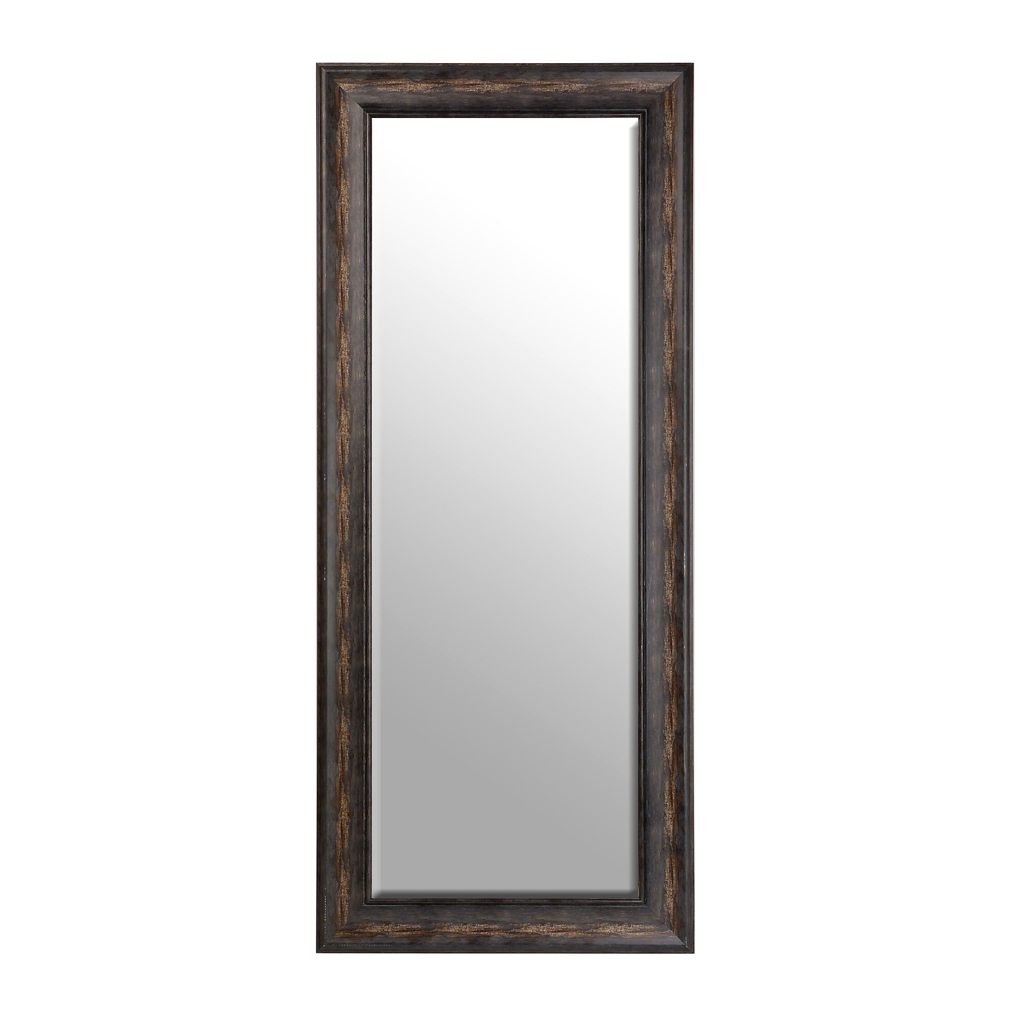 Distressed Black Framed Mirror, 33X79 In | How To Clean Mirrors Intended For Distressed Dark Bronze Wall Mirrors (View 10 of 15)