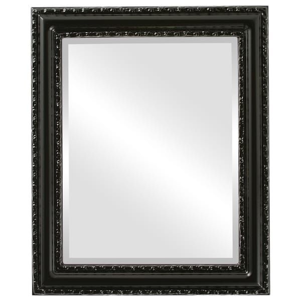 Dorset Framed Rectangle Mirror In Gloss Black – Overstock – 20498495 Throughout Glossy Black Wall Mirrors (View 4 of 15)