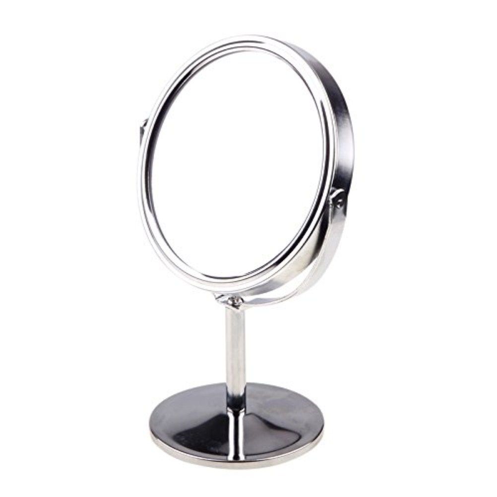 Double Sided Magnifying Makeup Table Mirror Round Rotary Desk Mirror Inside Sunburst Standing Makeup Mirrors (View 2 of 15)