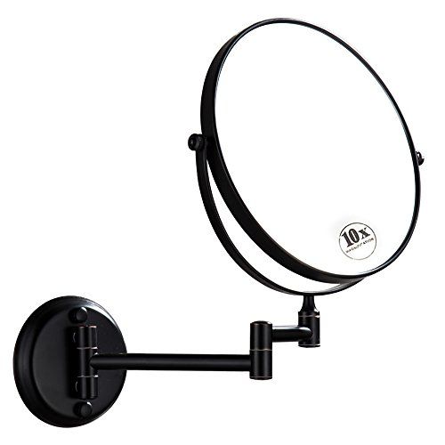 Dowry Wall Mounted Magnifying Mirror With 10X Magnification, Oil Rubbed Within Glass 4 Piece Wall Mirrors (View 14 of 15)