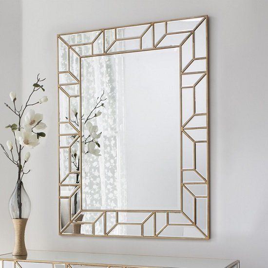 Dresden Decorative Wall Mirror Rectangular In Painted Gold Pertaining To Warm Gold Rectangular Wall Mirrors (View 14 of 15)