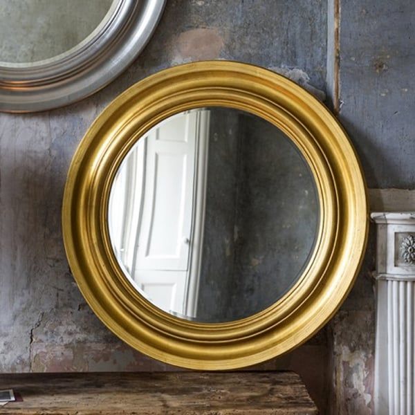 Eclipse Classic Gold Round Wall Mirror From Curiosity Interiors In Gold Rounded Edge Mirrors (View 6 of 15)