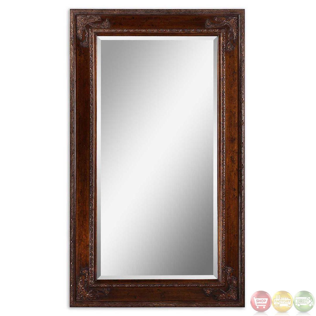 Edeva Heavily Antiqued Gold Leaf Large Rectangular Wood Mirror 14201 | Ebay Pertaining To Antiqued Gold Leaf Wall Mirrors (View 9 of 15)