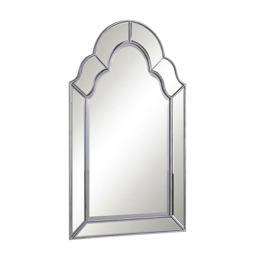 Elegant Lighting Antique Silver Arch/Crowned Top Wall Mirror & Reviews Pertaining To Silver Arch Mirrors (View 3 of 15)