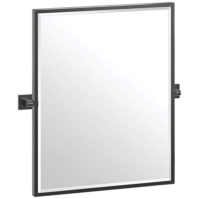 Elevate Black 23 3/4" X 25" Framed Rectangular Wall Mirror – #39W42 With Matte Black Metal Rectangular Wall Mirrors (View 5 of 15)