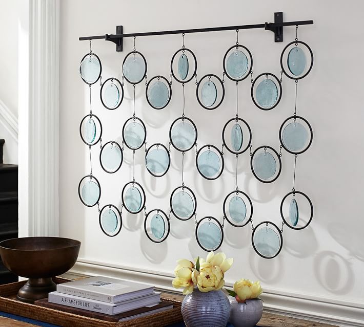 Emery Recycled Glass Wall Art | Wall Decor | Pottery Barn Within Printed Art Glass Wall Mirrors (View 6 of 15)