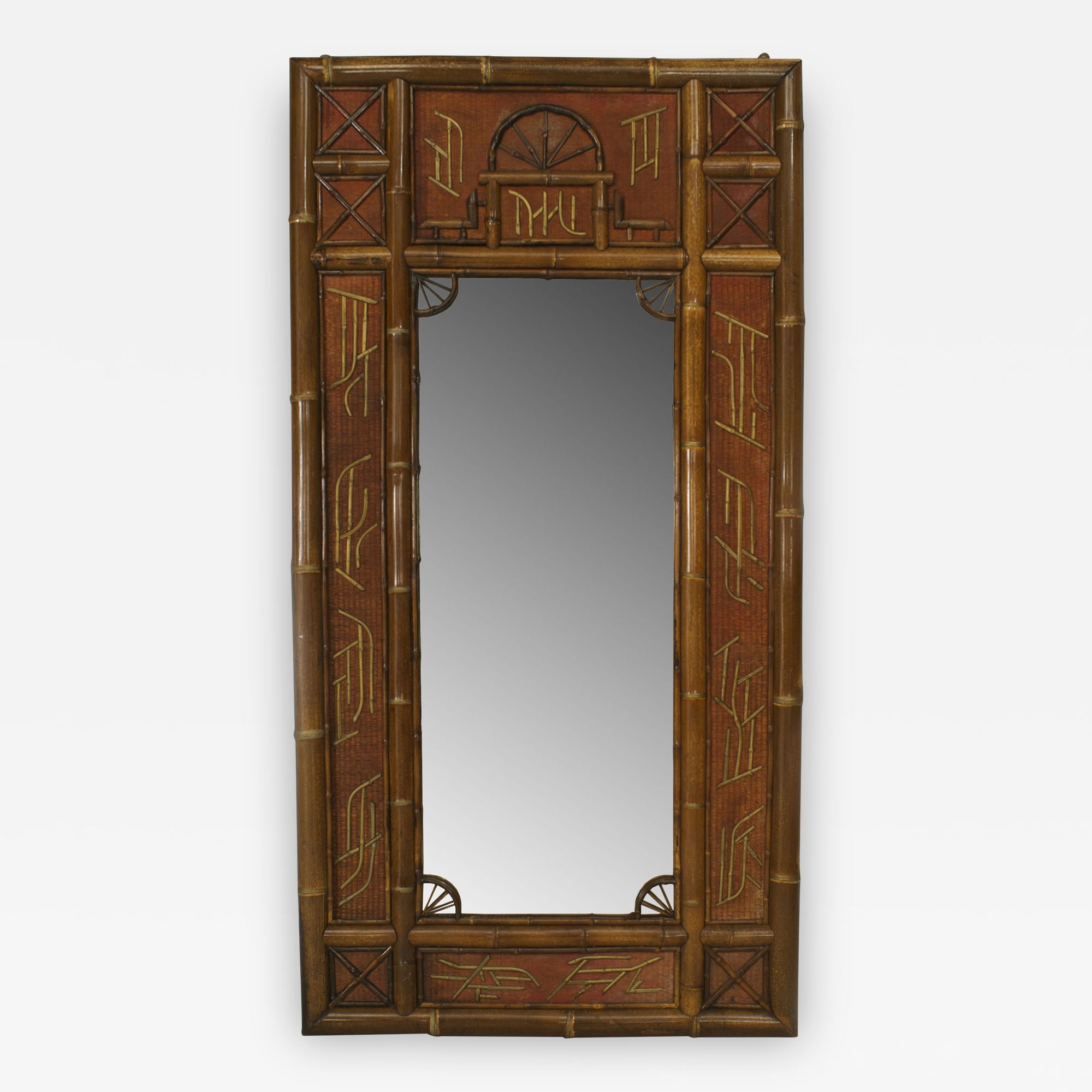 English Victorian Bamboo Large Rectangular Wall Mirror (With Images Intended For Rectangular Bamboo Wall Mirrors (View 2 of 15)