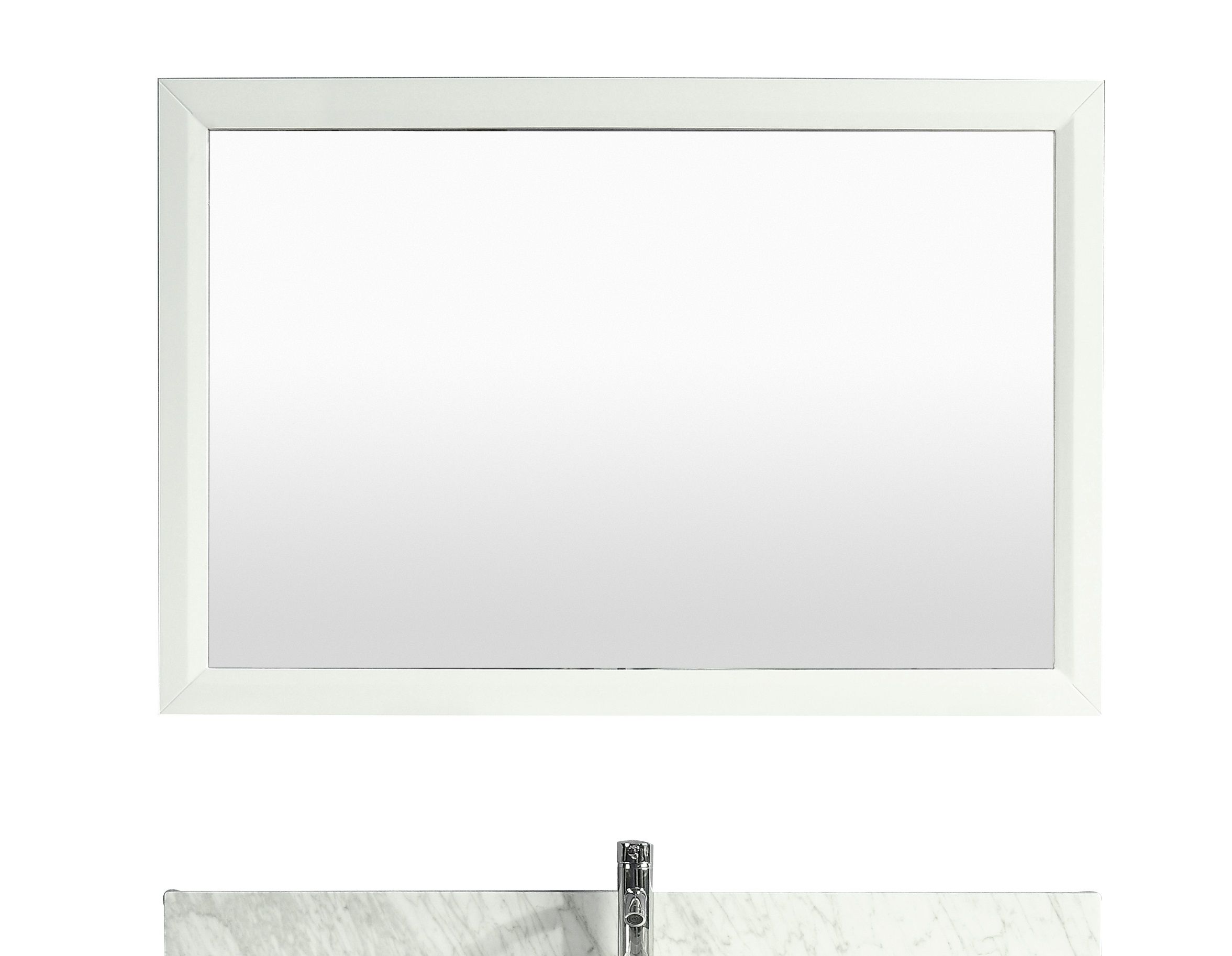 Eviva Aberdeen 60" White Framed Bathroom Wall Mirror – Walmart Within Mirror Framed Bathroom Wall Mirrors (View 5 of 15)