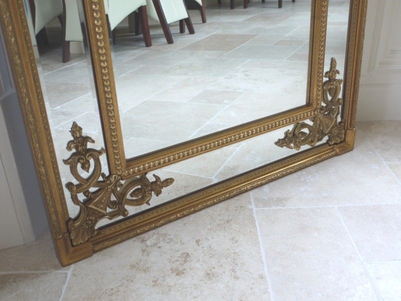 Extra Large Ornate Antique Gold Full Length Wall Mirror – Melody Maison® Regarding Antique Gold Scallop Wall Mirrors (View 4 of 15)