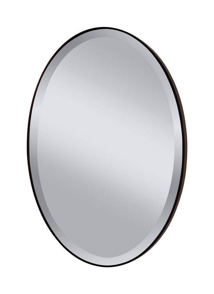 Feiss Mr1126Orb Johnson – 36 Inch Oval Mirror Oil Rubbed Bronze Finish In Ceiling Hung Oiled Bronze Oval Mirrors (View 5 of 15)