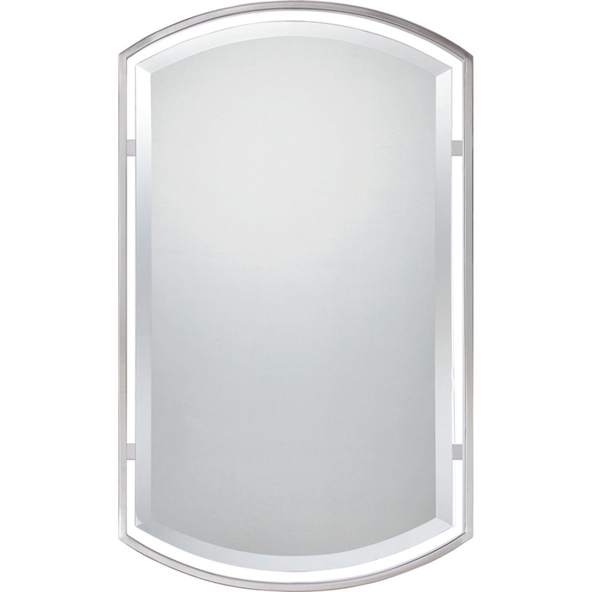 Floating Frame Rounded Rectangular Mirror In 2021 | Brushed Nickel For Oxidized Nickel Wall Mirrors (View 5 of 15)